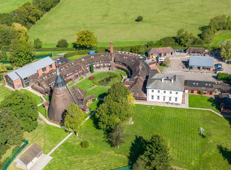 LVS Hassocks aerial campus shot