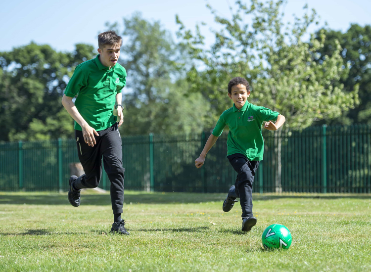 LVS Hassocks students playing football